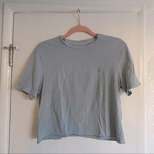 ⬇️AllSaints Dusty Blue Cropped Tee